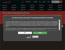 Tablet Screenshot of nudelive.com